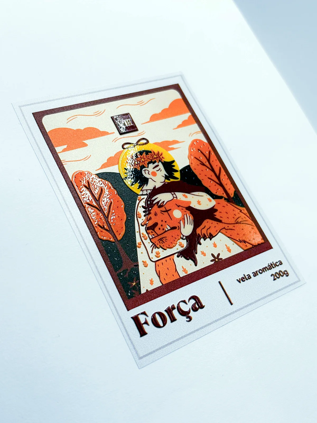 Rótulo ilustrado Força